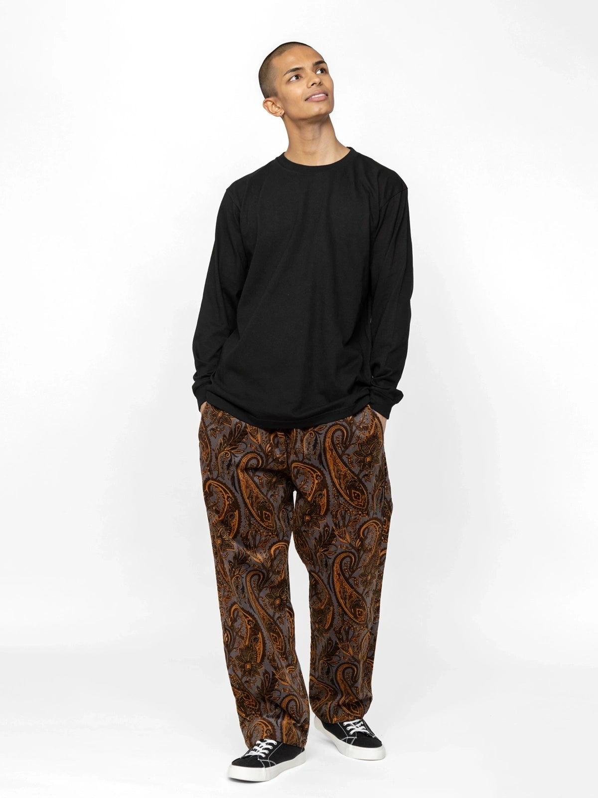 Cookman クックマン シェフパンツ Chef Pants Semiwide Corduroy Paisley Brown