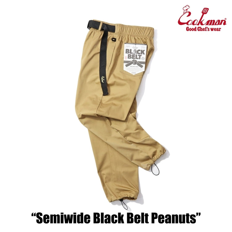 Cookman クックマン シェフパンツ Chef Pants Semiwide Black Belt Peanuts