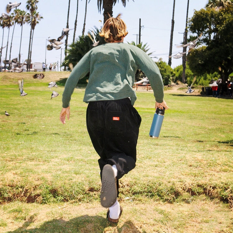 Cookman クックマン ハーベストパンツ Harvest Pants Cropped High Wale Corduroy - BLACK -