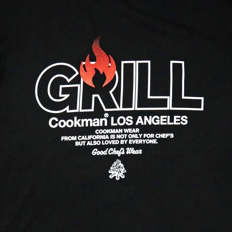 Cookman クックマン ロングスリーブ Tシャツ Grill - BLACK -