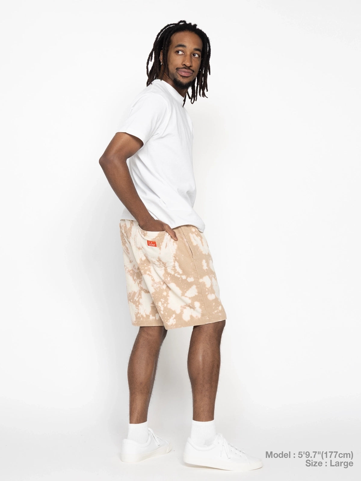 Cookman クックマン シェフパンツ Chef Pants Short Corduroy Bleach - BEIGE -