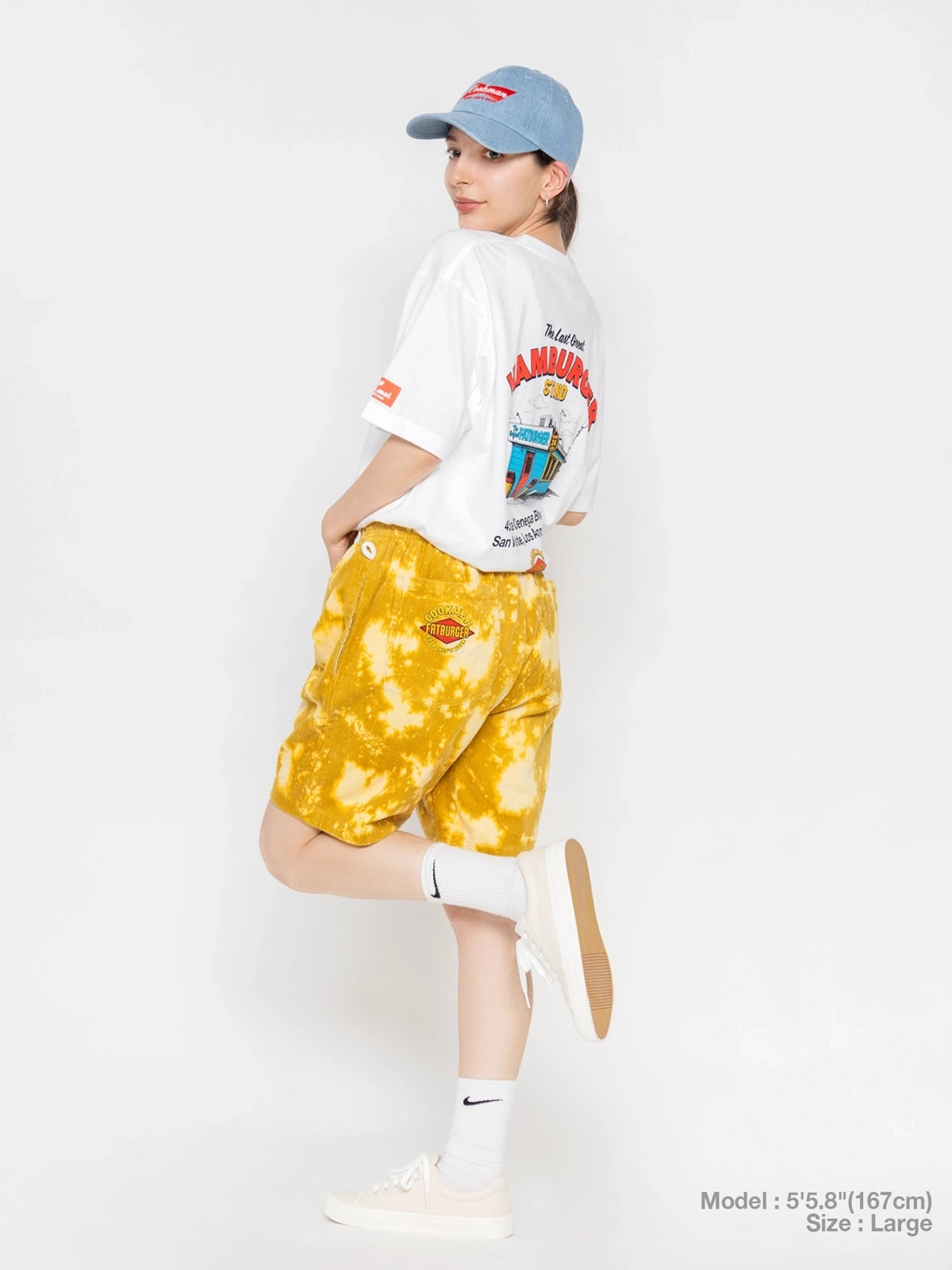 Cookman クックマン シェフパンツ Chef Pants Short Corduroy FAT Bleach - YELLOW -