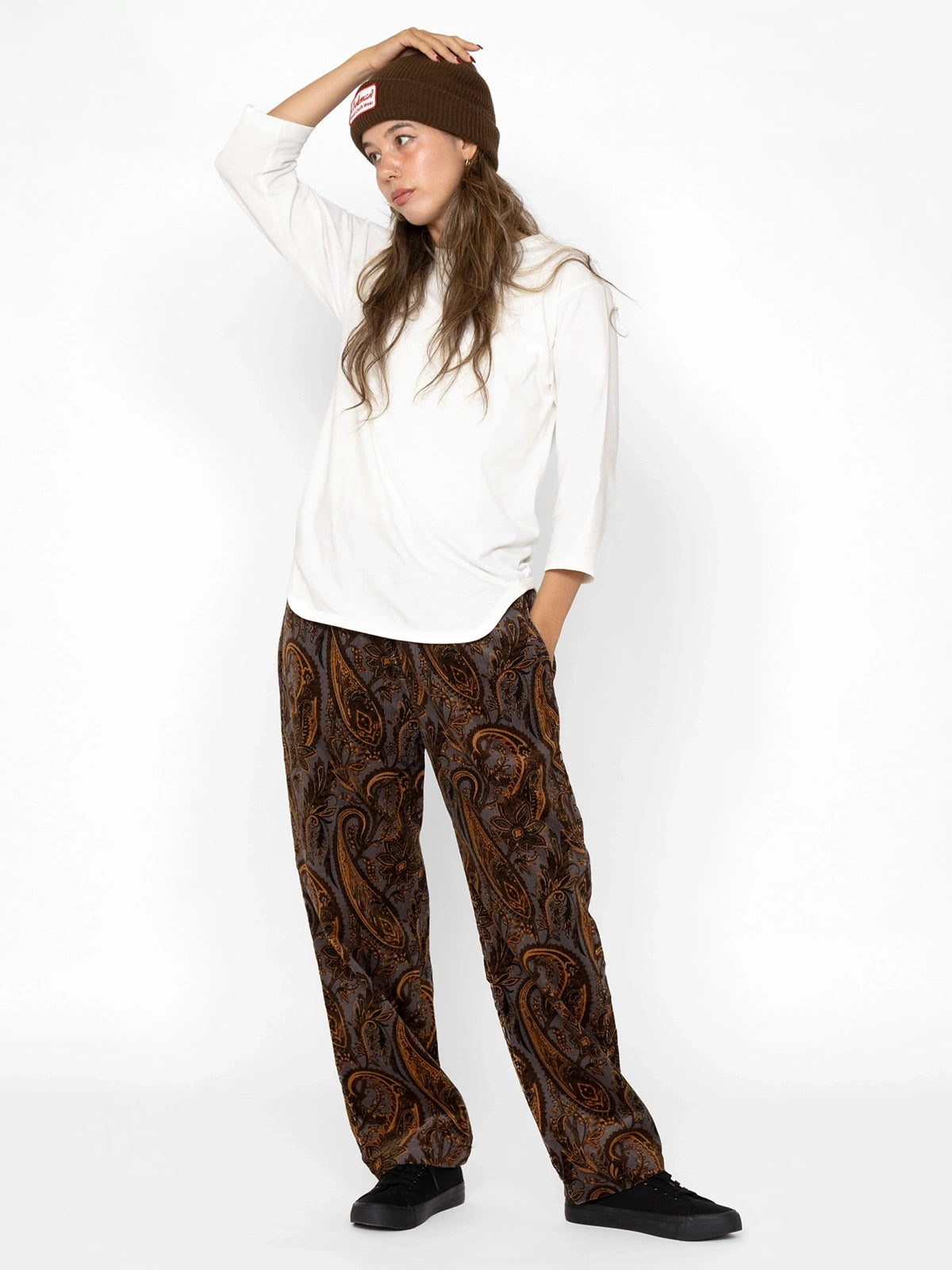Cookman クックマン シェフパンツ Chef Pants Semiwide Corduroy Paisley Brown