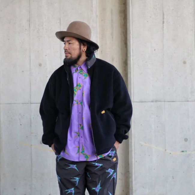 NATAL DESIGN ネイタル デザイン COLD WEATHER FLEECE JACKET -ND SWALLOW Ver.  - BLACK -