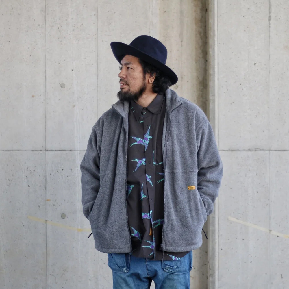 NATAL DESIGN ネイタル デザイン COLD WEATHER FLEECE JACKET -ND SWALLOW Ver.  - GRAY -