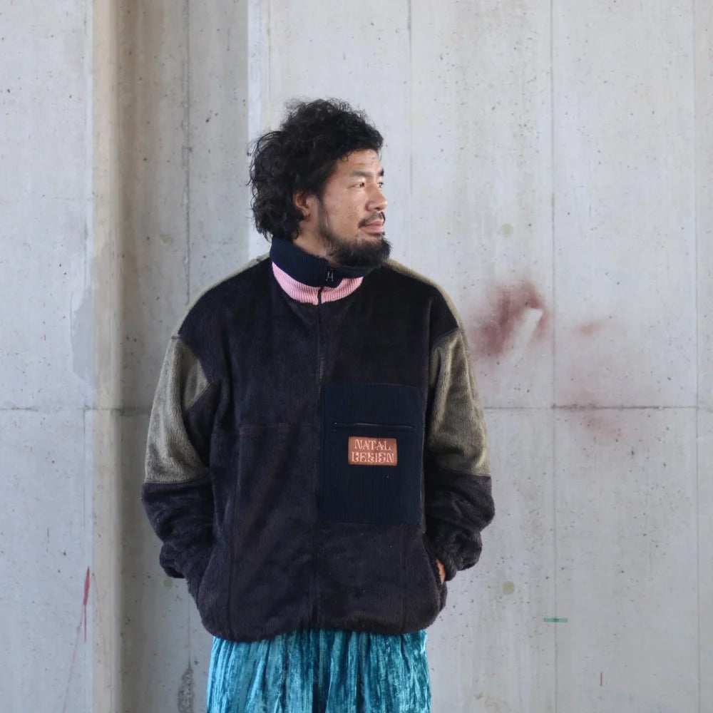 NATAL DESIGN ネイタル デザイン RED ROCK BOA-FLEECE JACKET -LAMP BLACK -