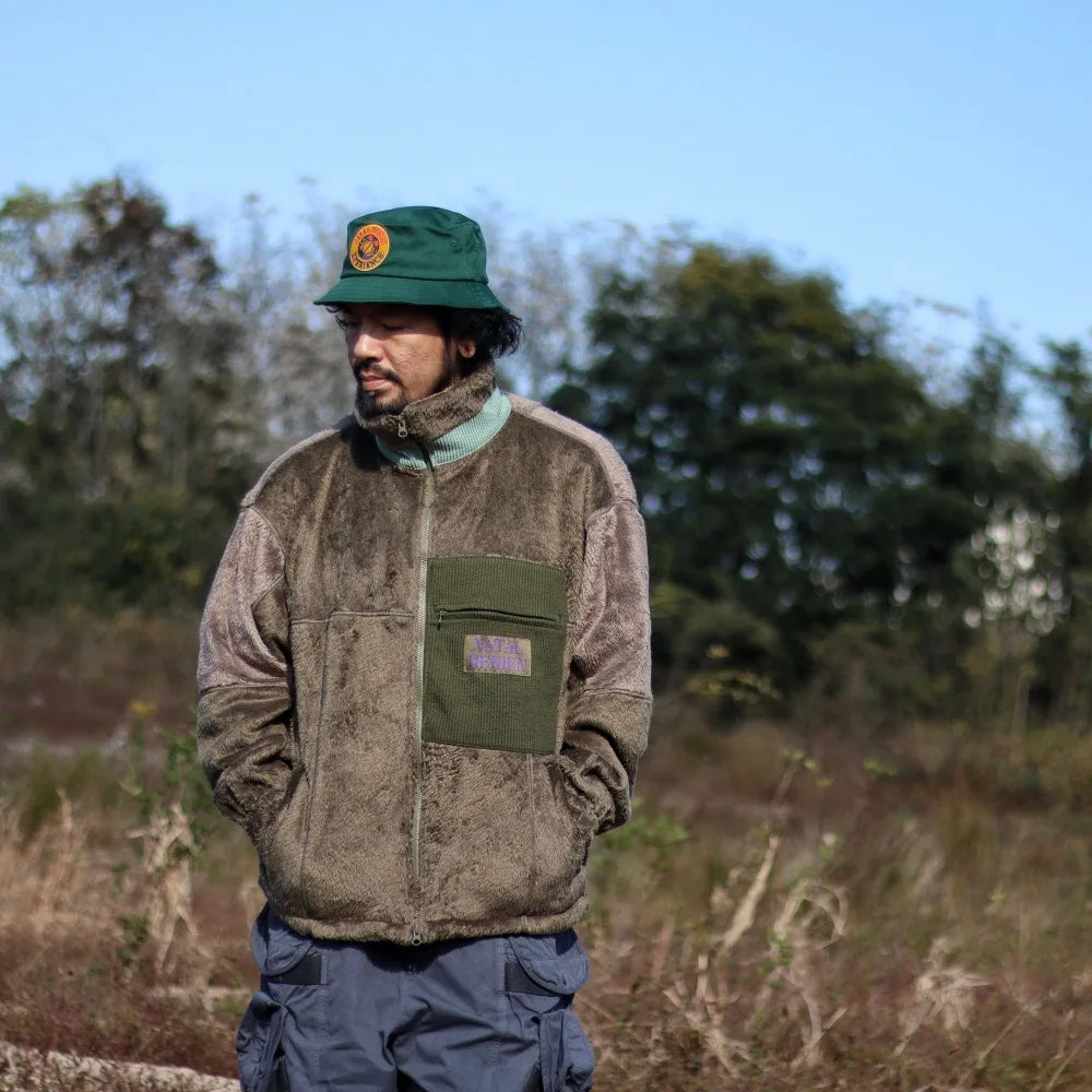 NATAL DESIGN ネイタル デザイン RED ROCK BOA-FLEECE JACKET -OLIVE GREEN -