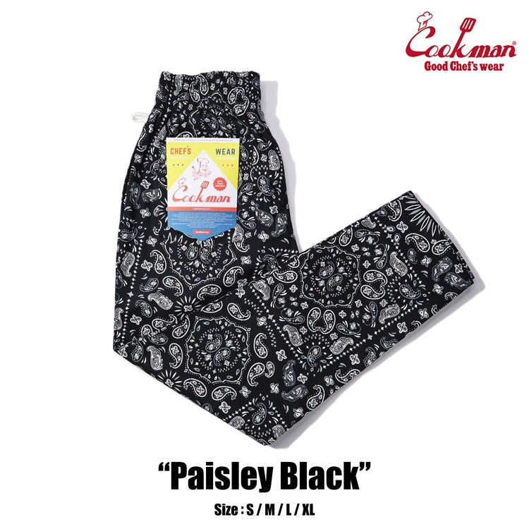 Cookman クックマン シェフパンツ Chef Pants - Paisley Black -