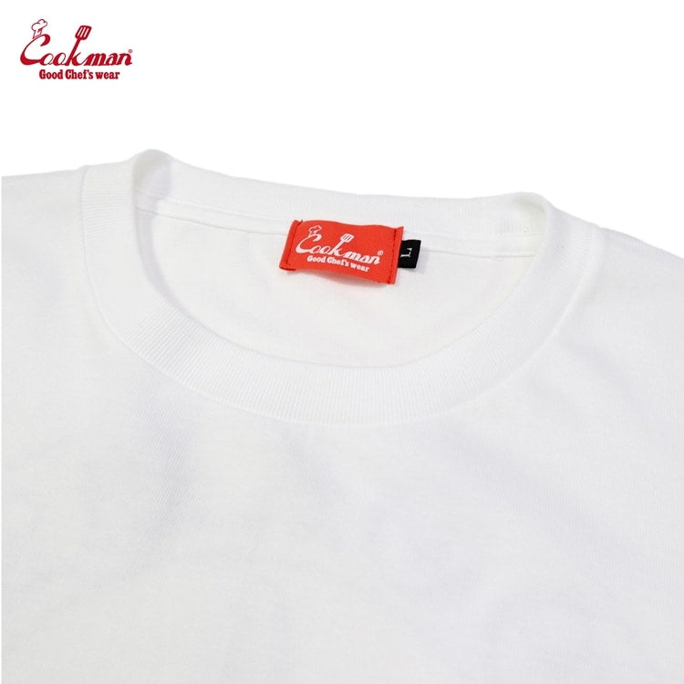 Cookman クックマン ロングスリーブ Tシャツ Grill - WHITE -