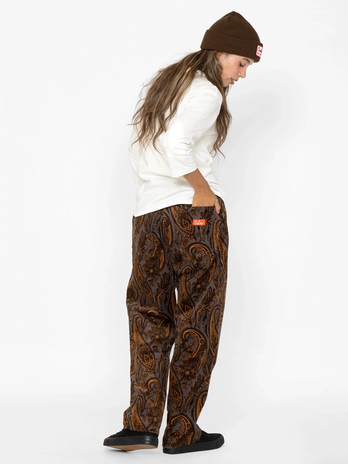 Cookman クックマン シェフパンツ Chef Pants Semiwide Corduroy Paisley Brown