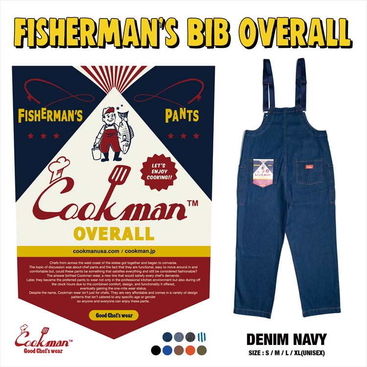 Cookman Fisherman's Bib Overall Denim Natural