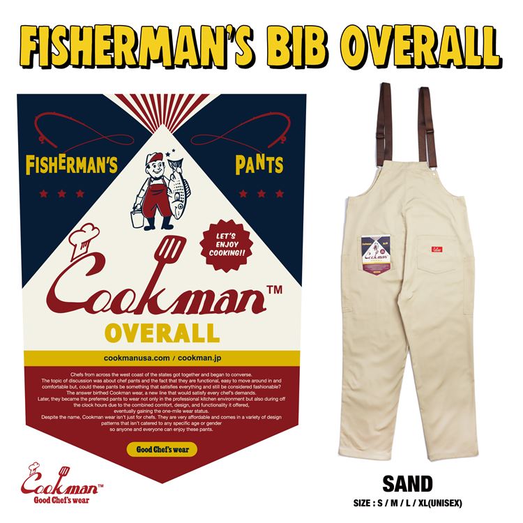 Cookman Fisherman's Bib Overall Sand