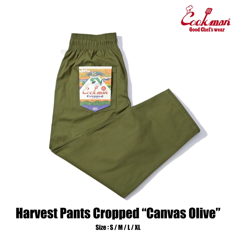 Cookman クックマン シェフパンツ Harvest Pants Cropped Canvas Olive