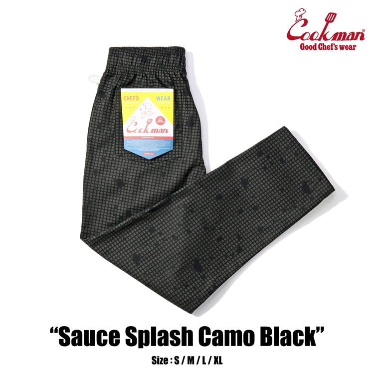 Cookman クックマン シェフパンツ Chef Pants Sauce Splash - CAMO BLACK -