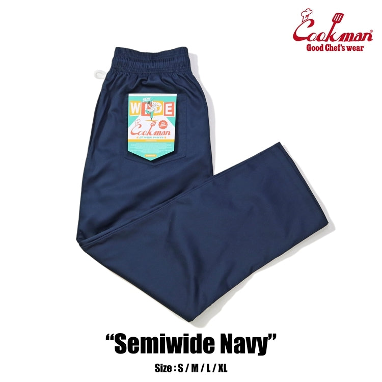 Cookman クックマン シェフパンツ セミワイド Chef Pants Semiwide Navy