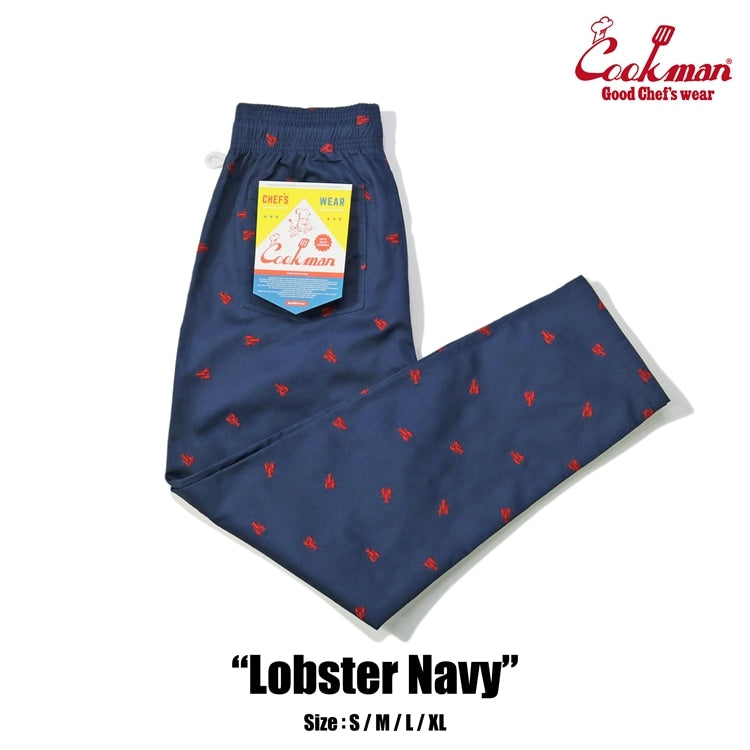 Cookman クックマン シェフパンツ Chef Pants Embroidery Lobster - NAVY -