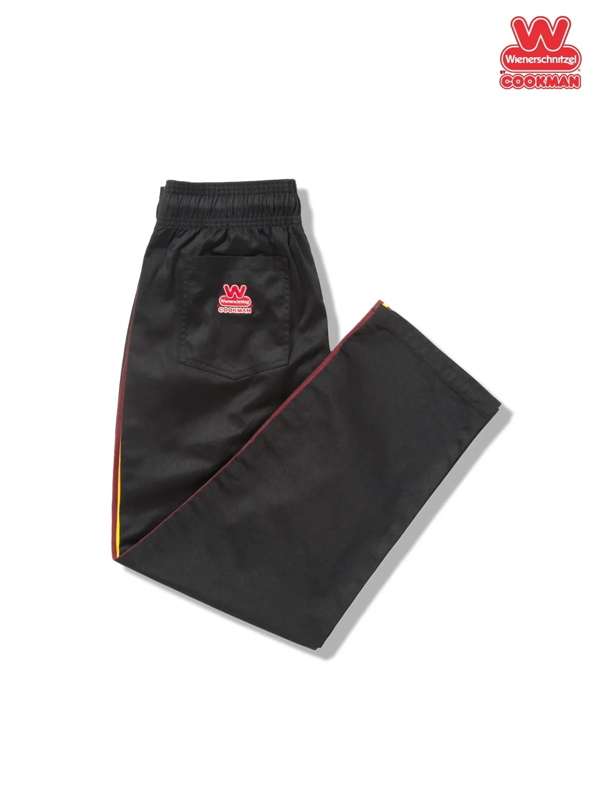 Cookman クックマン シェフパンツ Semiwide Wienerschnitzel Side Line - BLACK -