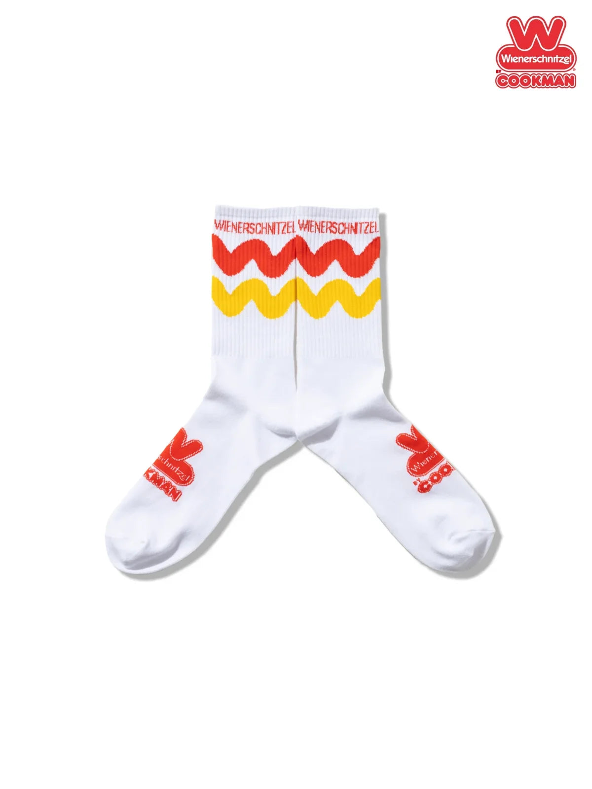 Cookman クックマン ソックス Rib Crew Socks Wienerschnitzel Sauce - WHITE -