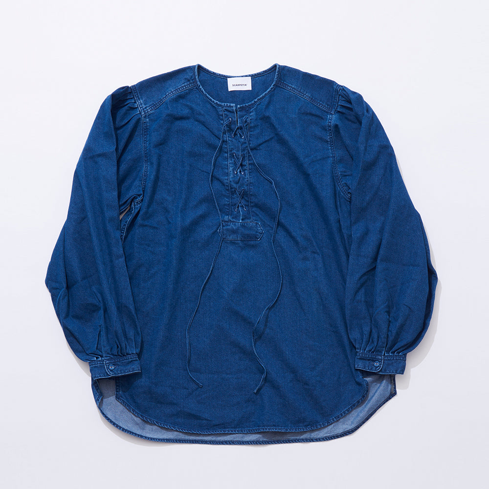 【メンズファッジ掲載】SCARPETTA スカルペッタ DENIM TUNIC - BLUE -