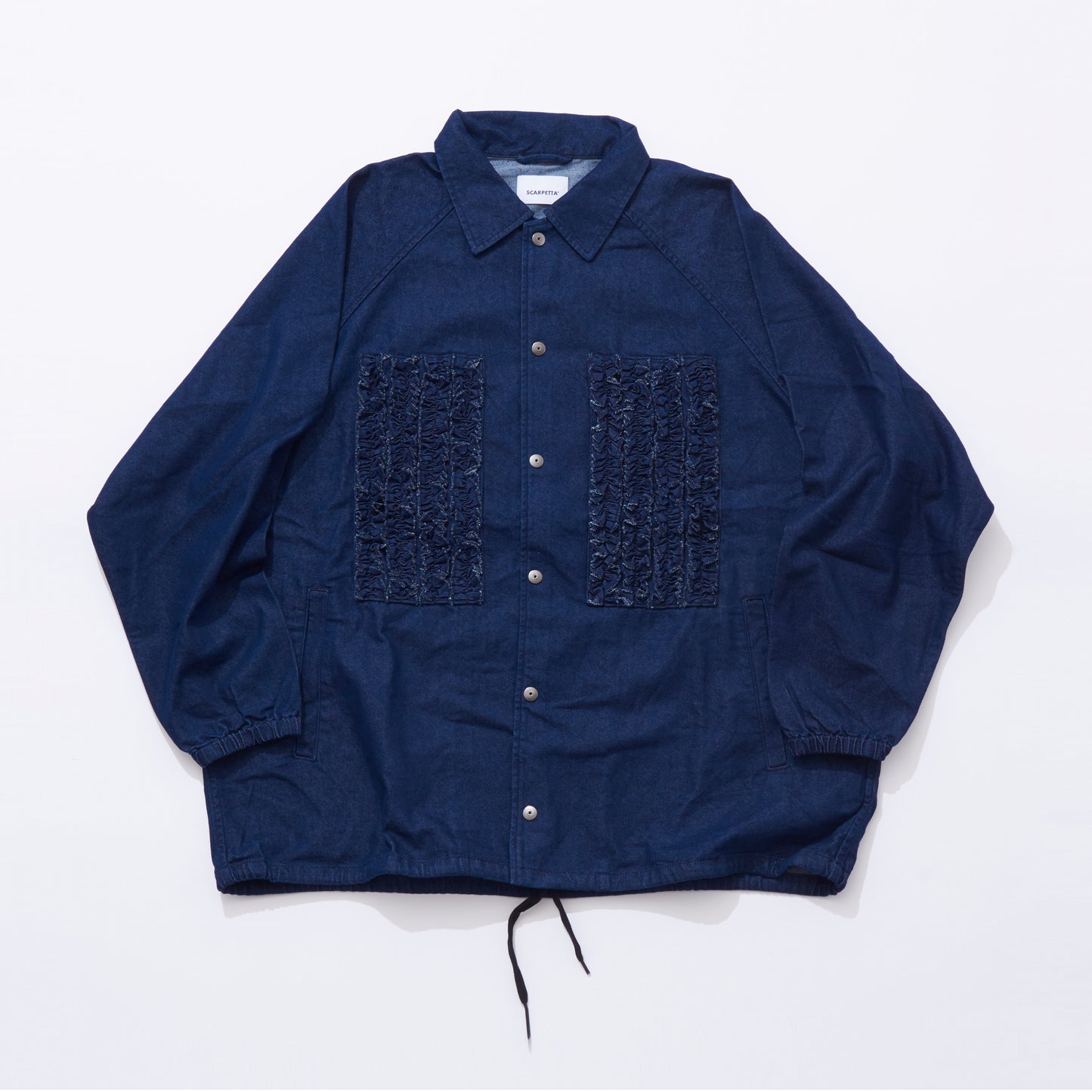 【雑誌 メンズファッジ掲載】SCARPETTA スカルペッタ DENIM COACH JACKET - NAVY -