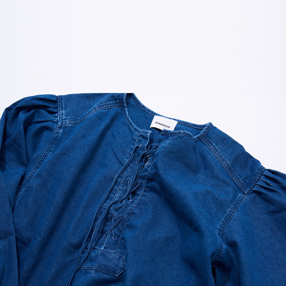 【メンズファッジ掲載】SCARPETTA スカルペッタ DENIM TUNIC - BLUE -