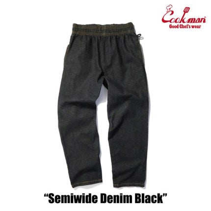 Cookman Chef Pants Semiwide Denim