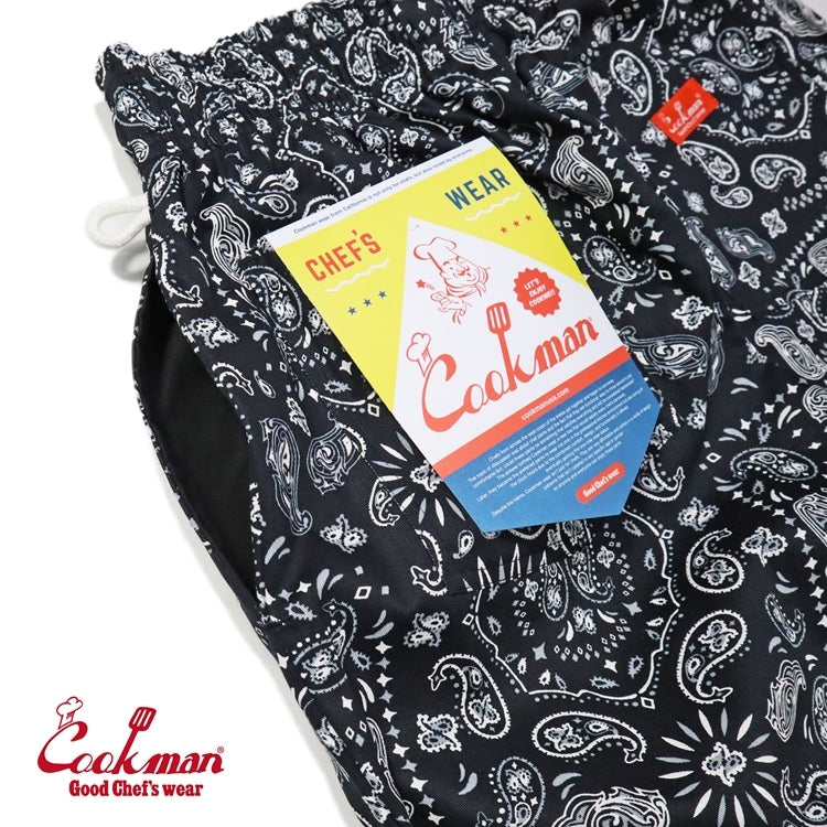 Cookman クックマン シェフパンツ Chef Pants - Paisley Black -