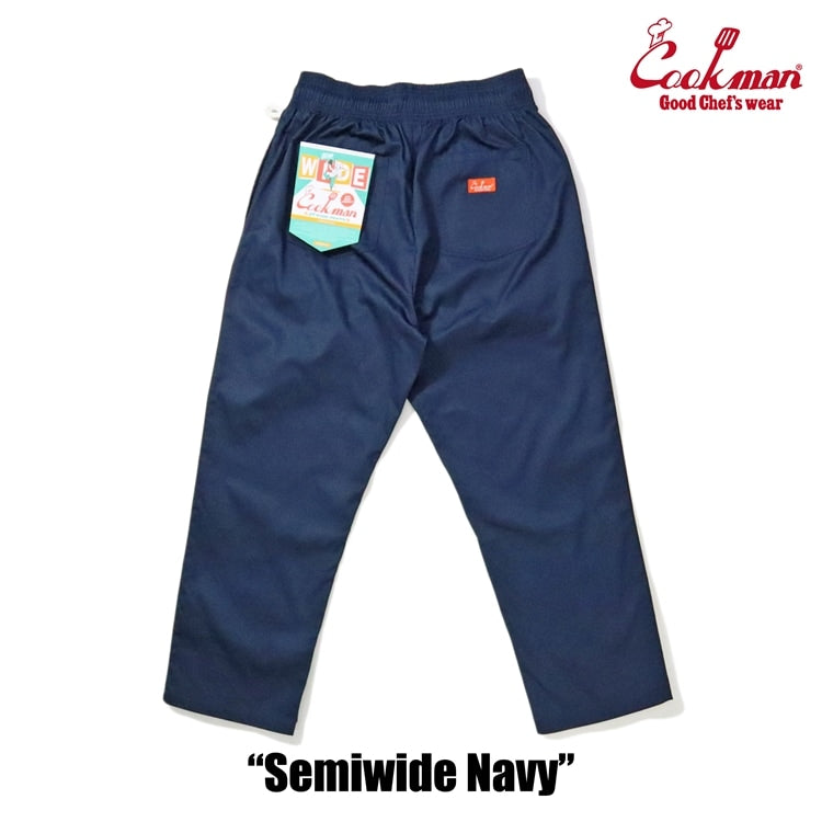 Cookman クックマン シェフパンツ セミワイド Chef Pants Semiwide Navy