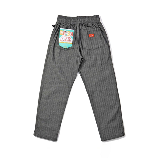 Cookman クックマン シェフパンツ Chef Pants Semiwide Herringbone Denim Light Black