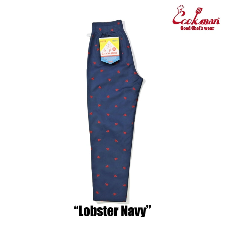 Cookman クックマン シェフパンツ Chef Pants Embroidery Lobster - NAVY -