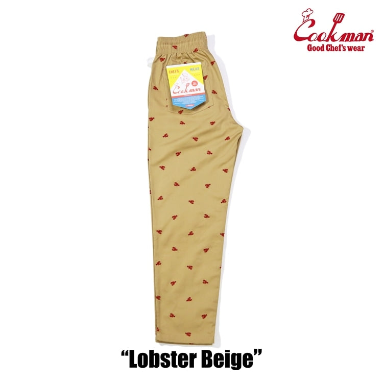 Cookman クックマン シェフパンツ Chef Pants Embroidery Lobster - BEIGE -