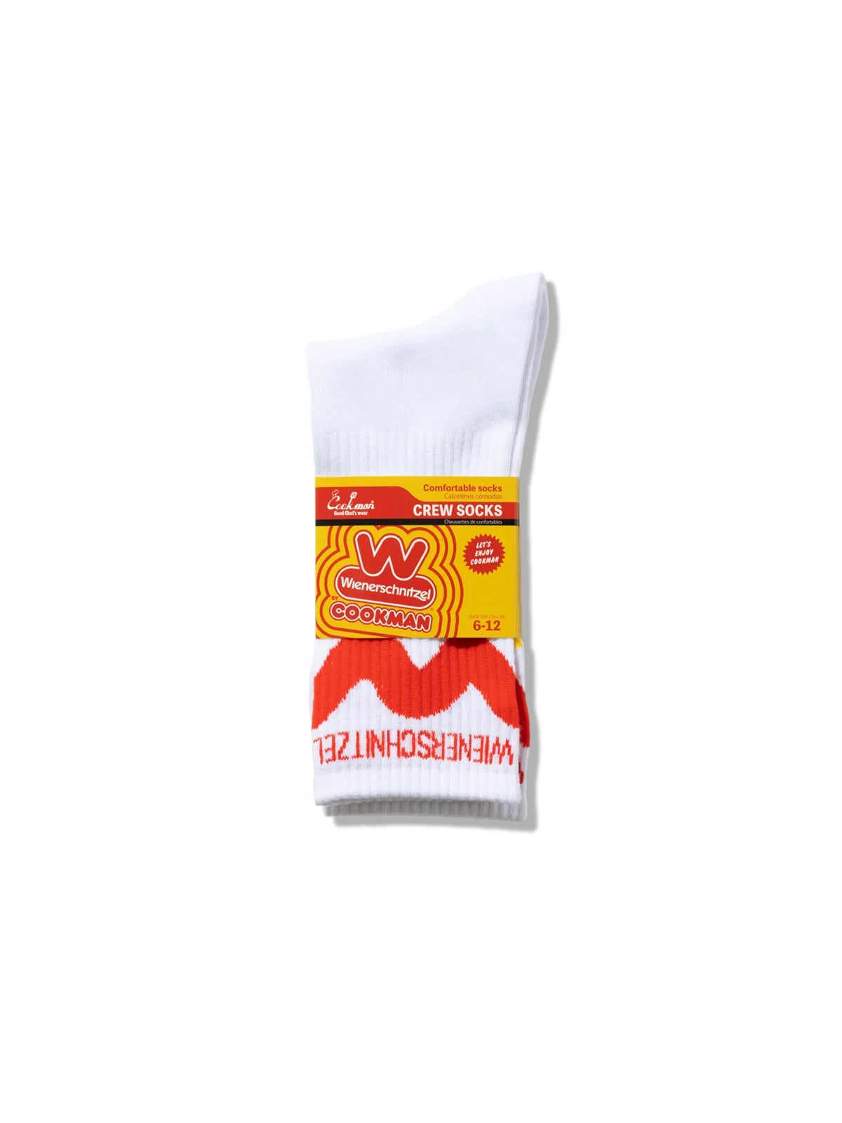 Cookman クックマン ソックス Rib Crew Socks Wienerschnitzel Sauce - WHITE -