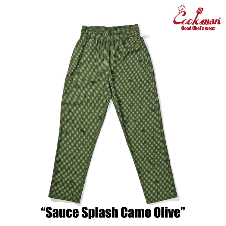 Cookman Chef Pants Sauce Splash - CAMO OLIVE -