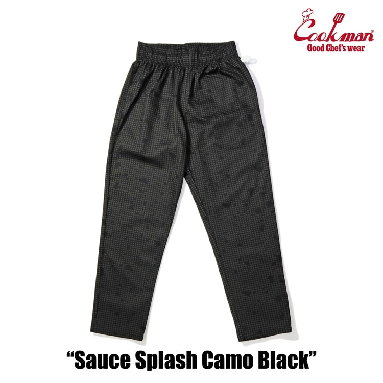 Cookman クックマン シェフパンツ Chef Pants Sauce Splash - CAMO BLACK -