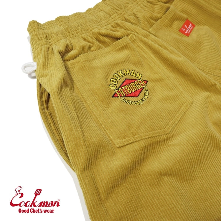 Cookman クックマン シェフパンツ Chef Pants Semiwide Corduroy FAT Yellow