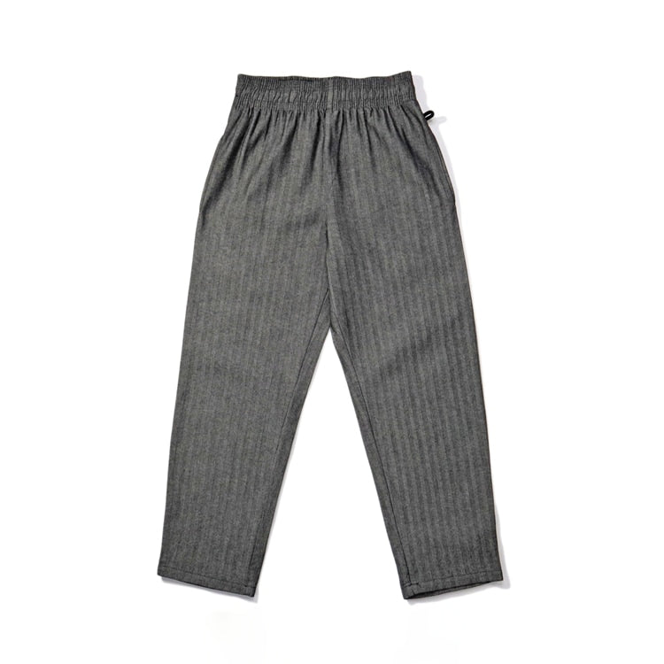 Cookman クックマン シェフパンツ Chef Pants Semiwide Herringbone Denim Light Black