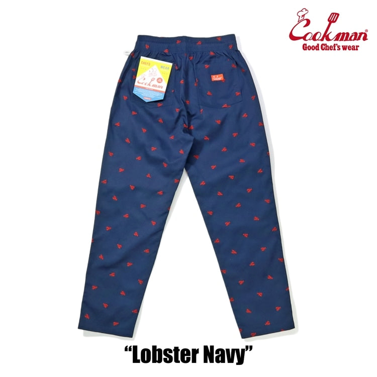 Cookman クックマン シェフパンツ Chef Pants Embroidery Lobster - NAVY -