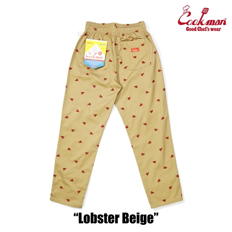 Cookman クックマン シェフパンツ Chef Pants Embroidery Lobster - BEIGE -