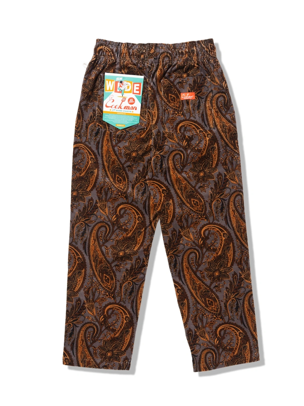 Cookman クックマン シェフパンツ Chef Pants Semiwide Corduroy Paisley Brown