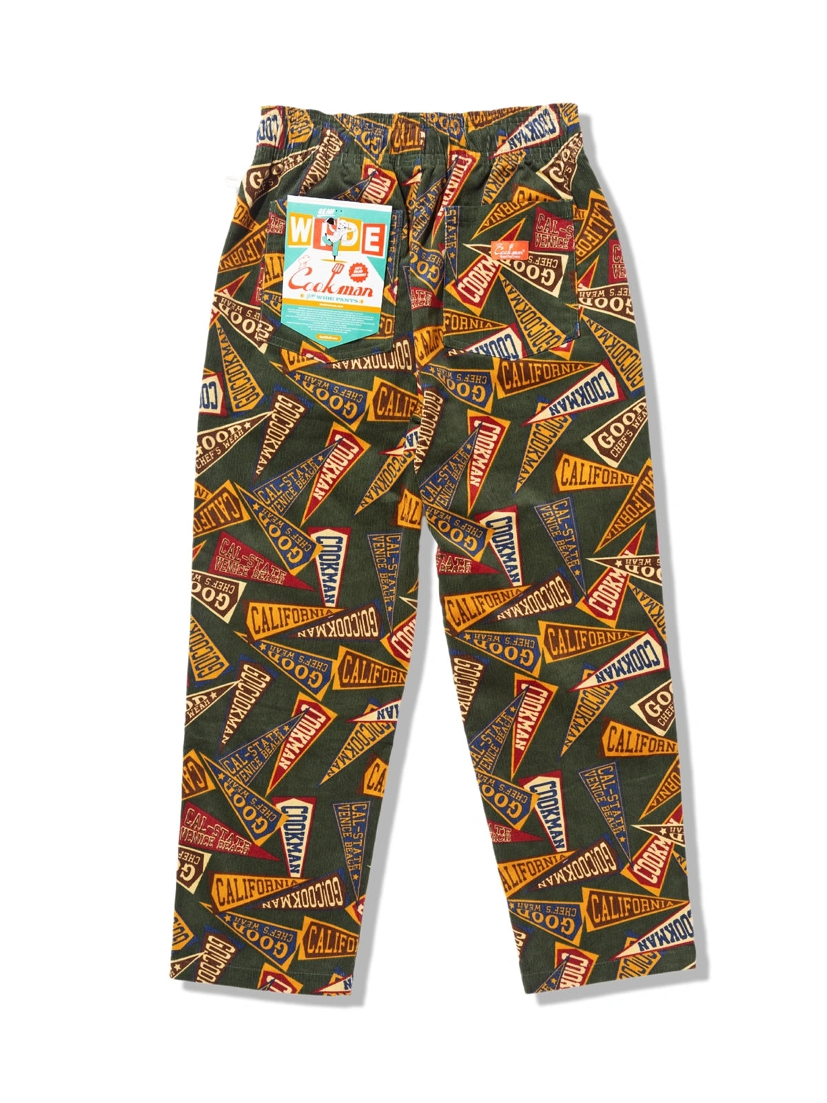 Cookman クックマン シェフパンツ Chef Pants Semiwide Corduroy Pennant Green