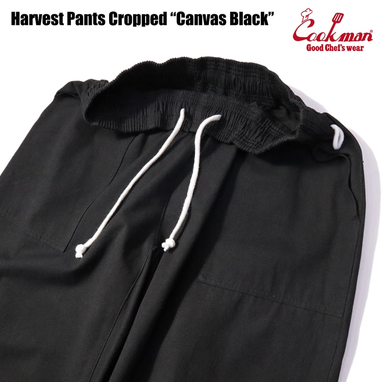 Cookman クックマン シェフパンツ Harvest Pants Cropped Canvas Black