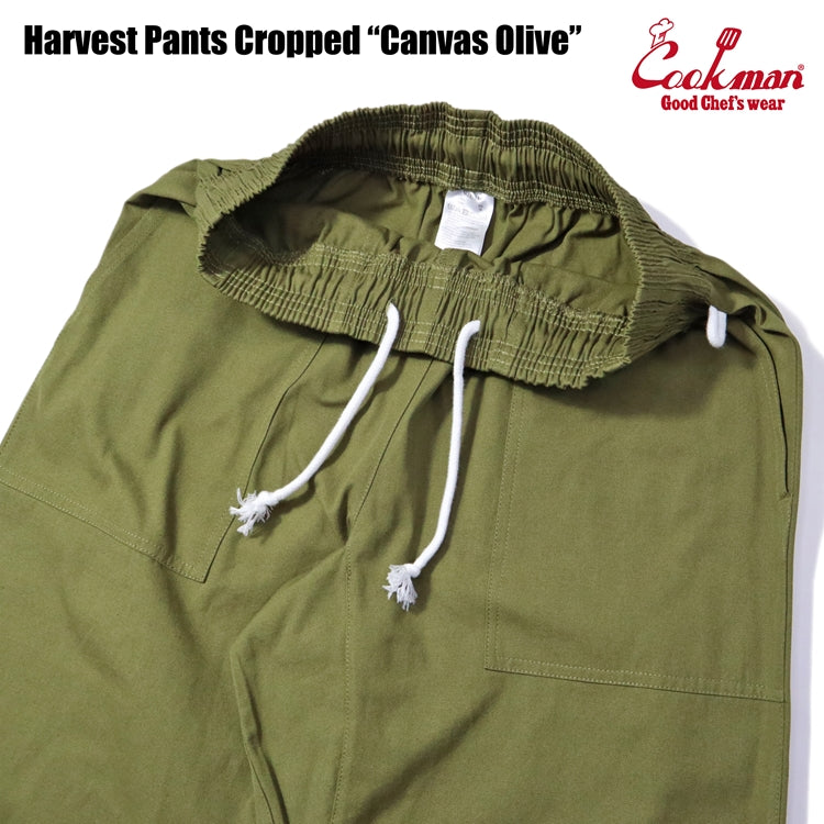 Cookman クックマン シェフパンツ Harvest Pants Cropped Canvas Olive