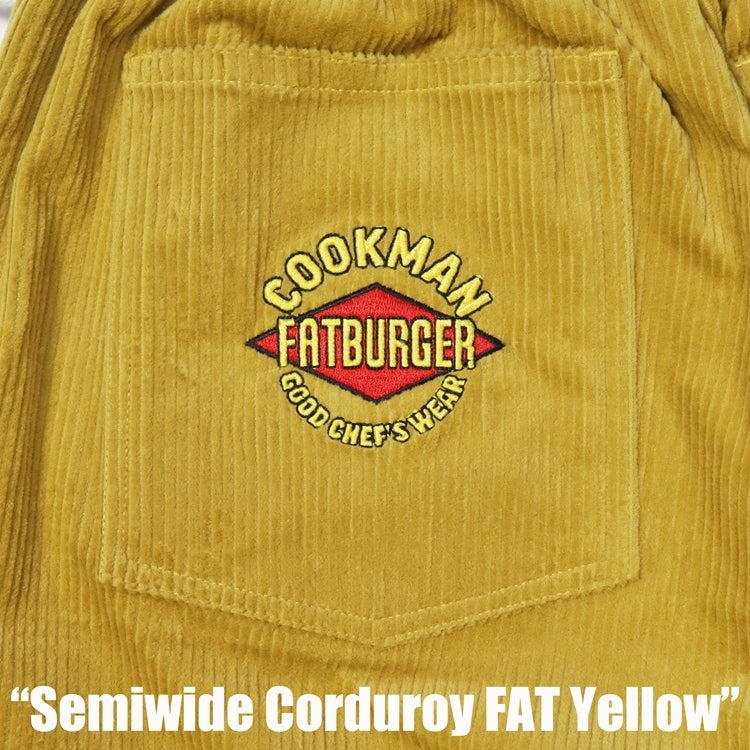 Cookman クックマン シェフパンツ Chef Pants Semiwide Corduroy FAT Yellow