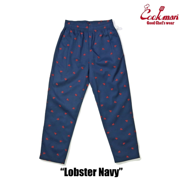 Cookman クックマン シェフパンツ Chef Pants Embroidery Lobster - NAVY -