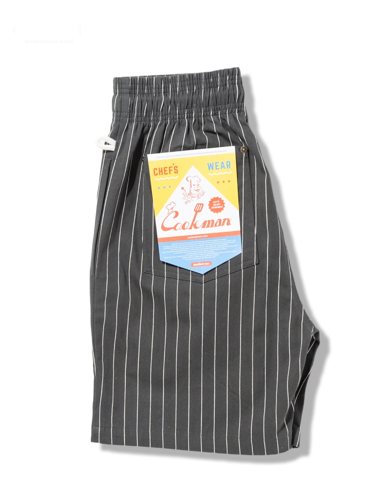 Cookman クックマン シェフパンツ Carpenter's Pants Short Front Pocket Herringbone - CHARCOAL-