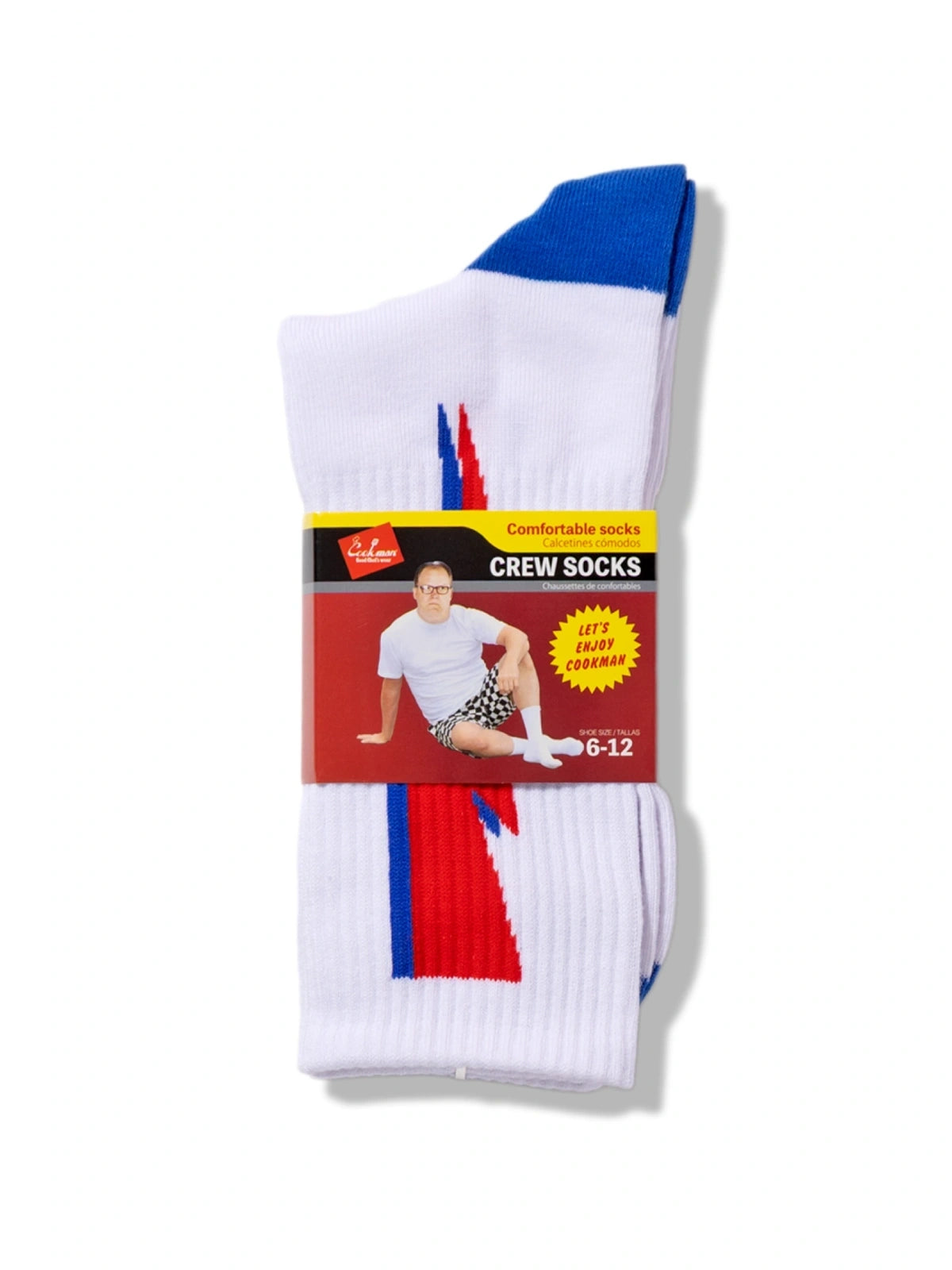 Cookman クックマン ソックス Rib Crew Socks Lightning White