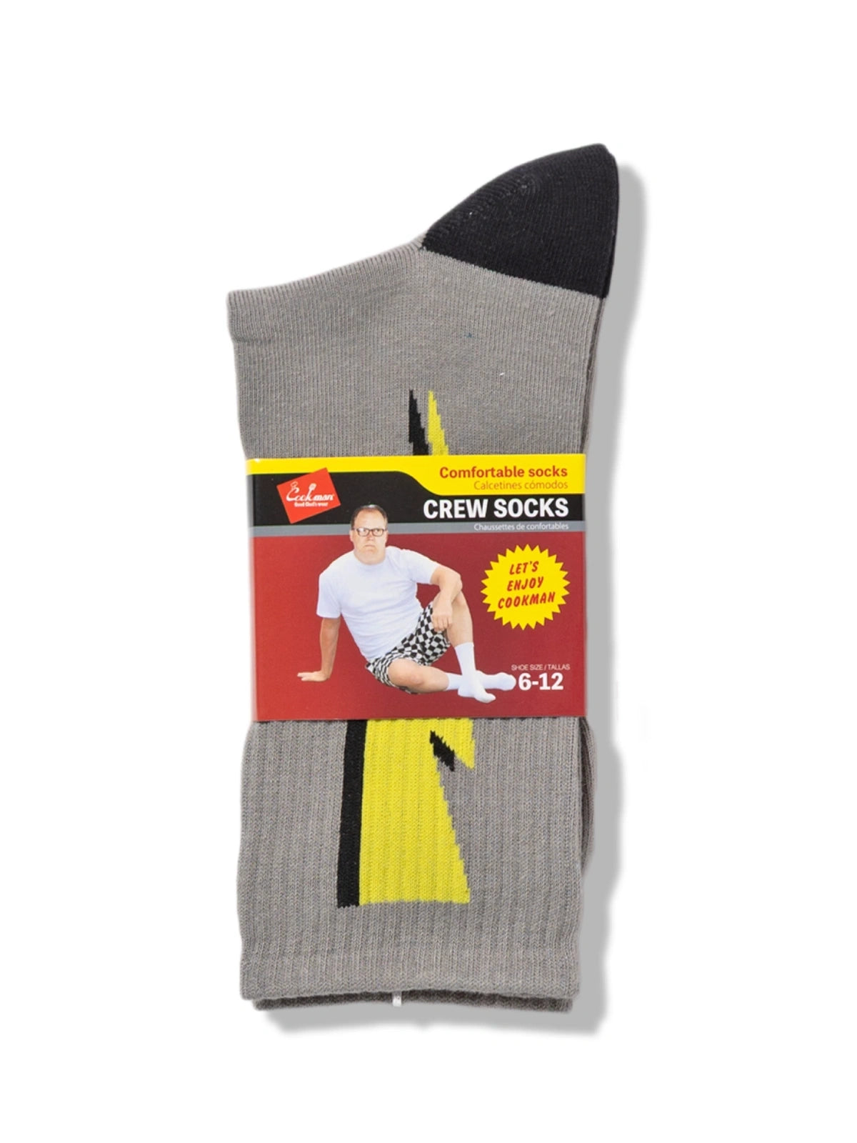 Cookman クックマン ソックス Rib Crew Socks Lightning Gray