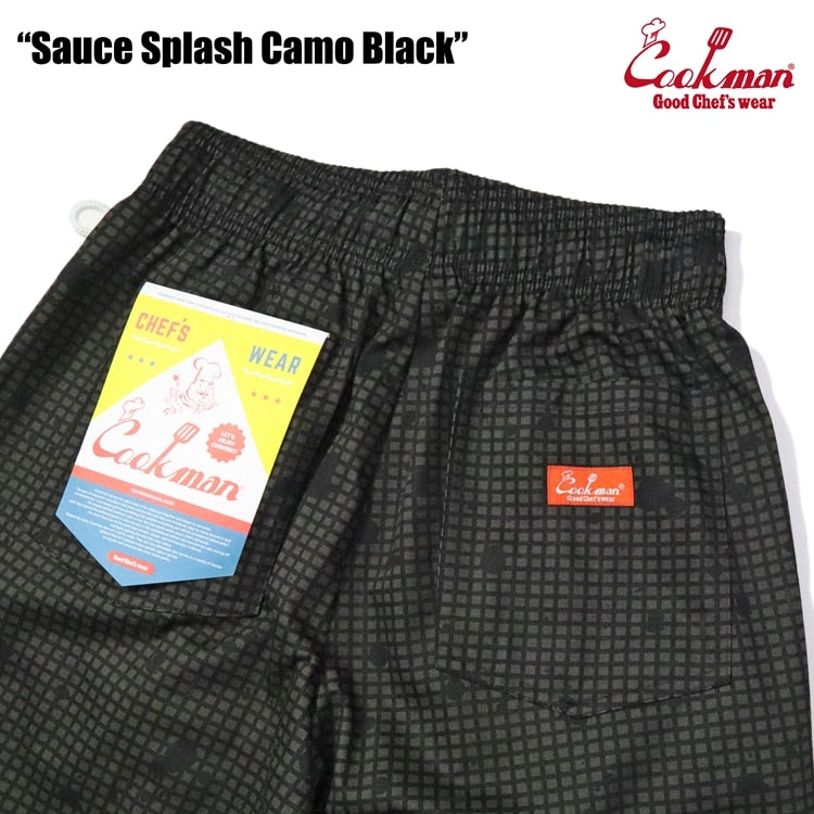 Cookman クックマン シェフパンツ Chef Pants Sauce Splash - CAMO BLACK -