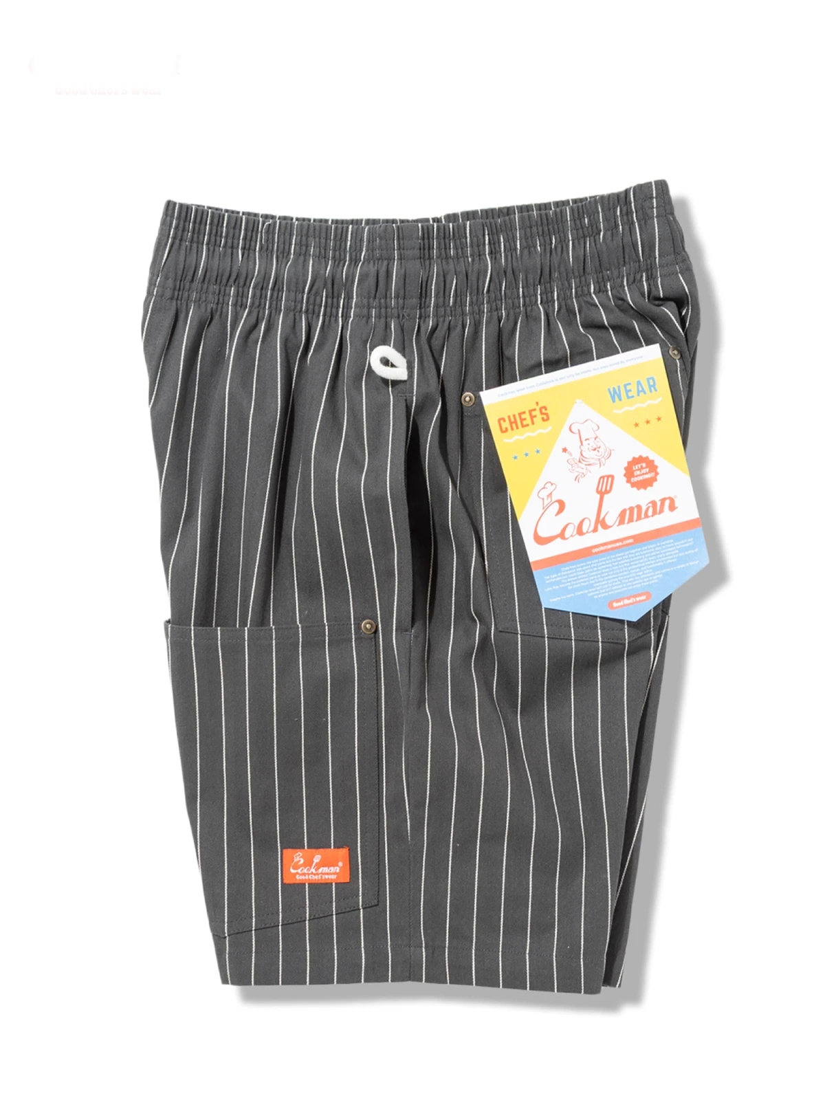 Cookman クックマン シェフパンツ Carpenter's Pants Short Front Pocket Herringbone - CHARCOAL-