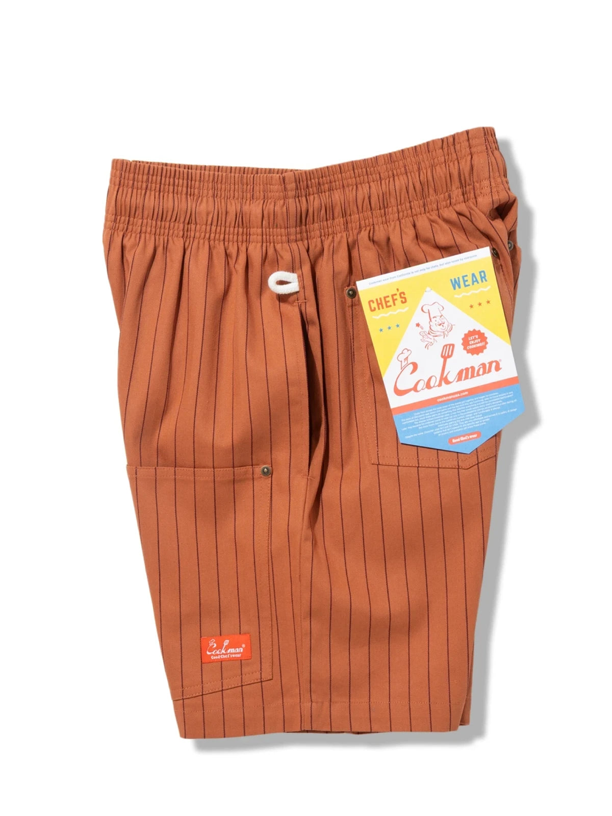 Cookman クックマン シェフパンツ Carpenter's Pants Short Front Pocket Herringbone - BRICK-